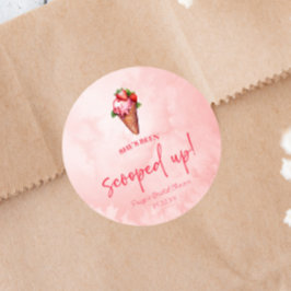 彼女をスイープしちゃった！ アイスクリーム ブライダルシャワー  ラウンドシール