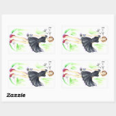 彼女を上に上げる 長方形シール (シート)