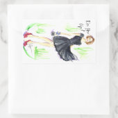 彼女を上に上げる 長方形シール (バッグ)