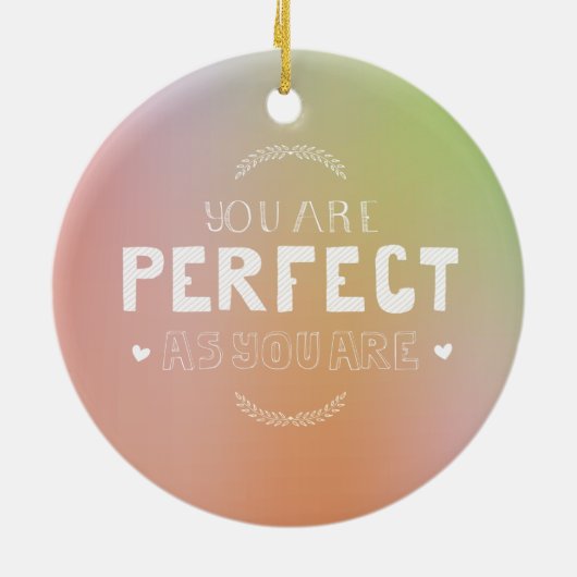 彼女を意味する自己愛として完璧インスパイア セラミックオーナメント (裏面)