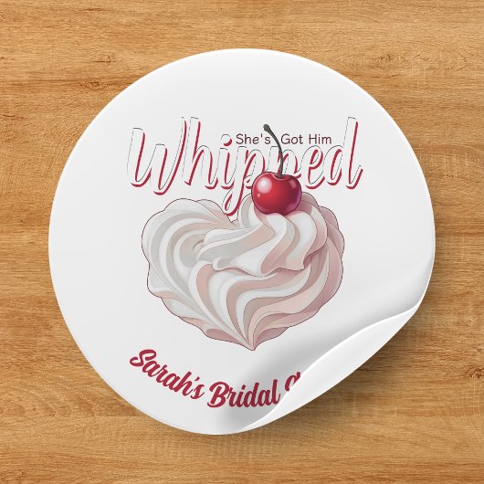彼女を手なづけた クリームチェリー ブライズシャワー ラウンドシール