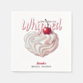 彼女を手なづけた クリーム チェリー ブライズシャワー スタンダードカクテルナプキン (正面)