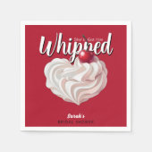 彼女を手なづけた ホイップクリーム チェリー ブライダルシャワー スタンダードカクテルナプキン (正面)