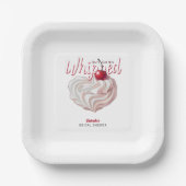 彼女を手なづけた ホイップクリーム チェリー ブライダルシャワー ペーパープレート (正面)