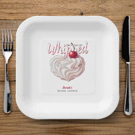 彼女を手なづけた ホイップクリーム チェリー ブライダルシャワー ペーパープレート