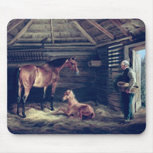 彼女を持つ英国のロバ子馬1833年 マウスパッド (正面)