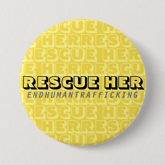 彼女を救う：黄色の人身売買を終わらせる 缶バッジ (正面)