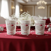 彼女を虜にした ホイップクリーム チェリー ブライダルシャワー 紙コップ