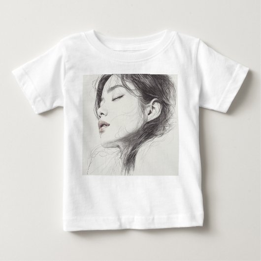 彼女を見て。 ベビーTシャツ (正面)