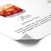 彼女エレガントの特徴的なドリンクの水の色結婚 ポスター (角)