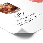 彼女エレガントの特徴的なドリンクの水の色結婚 ポスター (角)