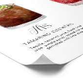 彼女エレガントの特徴的なドリンクの水の色結婚 ポスター (角)