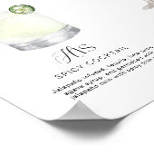 彼女エレガントの特徴的なドリンクの水の色結婚 ポスター (角)