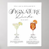 彼女エレガントの特徴的なドリンクの水の色結婚 ポスター (正面)