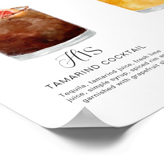 彼女エレガントの特徴的なドリンクの水の色結婚 ポスター (角)