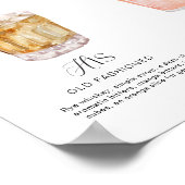 彼女エレガントの特徴的なドリンクの水の色結婚 ポスター (角)