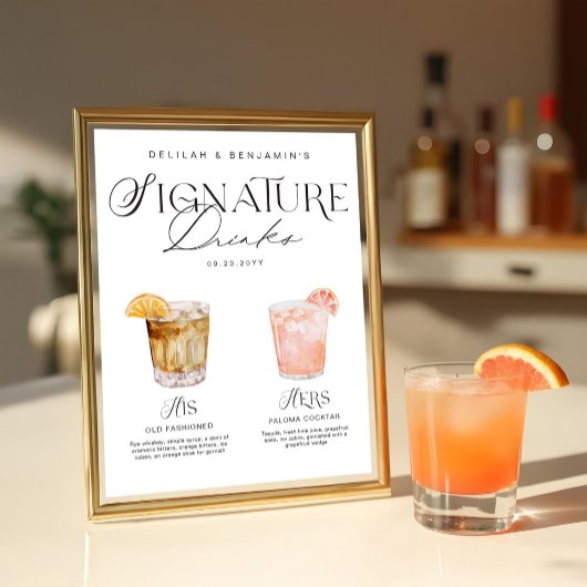 彼女エレガントの特徴的なドリンクの水の色結婚 ポスター