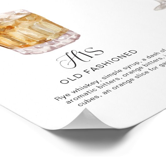 彼女エレガントの特徴的なドリンクの水の色結婚 ポスター (角)