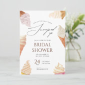 彼女エレガントはスクープされたブライダルシャワー 招待状 (スタンド正面)