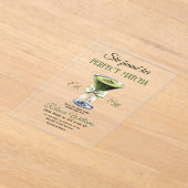 彼女エレガントは完璧な抹茶ブライダルシャワーを見つけた アクリル招待状 (レイダウン)