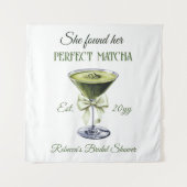 彼女エレガントは完璧な抹茶ブライダルシャワーを見つけた タペストリー (正面)