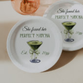 彼女エレガントは完璧な抹茶ブライダルシャワーを見つけた ペーパープレート