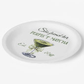 彼女エレガントは完璧な抹茶ブライダルシャワーを見つけた ペーパープレート (アングル)