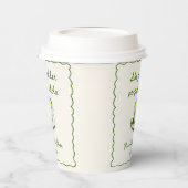 彼女エレガントは完璧な抹茶ブライダルシャワーを見つけた 紙コップ (左)