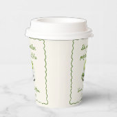 彼女エレガントは完璧な抹茶ブライダルシャワーを見つけた 紙コップ (右)