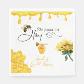 彼女エレガントは彼女のハニービーブライダルシャワーを見つけた スタンダードランチョンナプキン (正面)