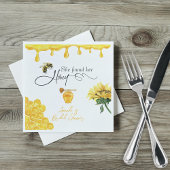 彼女エレガントは彼女のハニービーブライダルシャワーを見つけた スタンダードランチョンナプキン