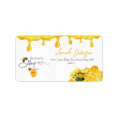 彼女エレガントは彼女のハニービーブライダルシャワーを見つけた ラベル (正面)