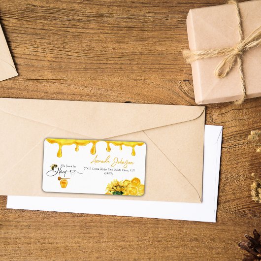 彼女エレガントは彼女のハニービーブライダルシャワーを見つけた ラベル