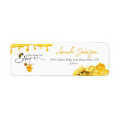 彼女エレガントは彼女のハニービーブライダルシャワーを見つけた ラベル (正面)