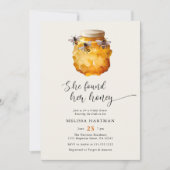 彼女エレガントは彼女の蜂蜜のブライダルシャワーを見つけた 招待状 (正面)