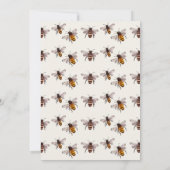 彼女エレガントは彼女の蜂蜜のブライダルシャワーを見つけた 招待状 (裏面)