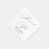 彼女エレガントはYesブライダルシャワー スタンダードカクテルナプキン (角)