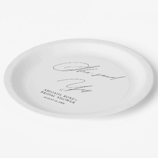 彼女エレガントはYesブライダルシャワー ペーパープレート (アングル)