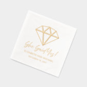 彼女エレガントはYes名を言った | 日付 箔ナプキン (左)