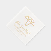 彼女エレガントはYes名を言った | 日付 箔ナプキン (右)