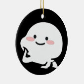 彼女カスタマイズのための可愛いクビーのステッカーのギフト セラミックオーナメント (右)