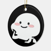 彼女カスタマイズのための可愛いクビーのステッカーのギフト セラミックオーナメント (左)