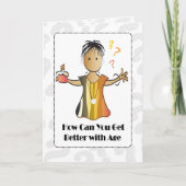 彼女カスタムのパーソナライズされた誕生日カード カード (正面)