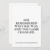 彼女カスタムの勇気付けられるカード，フェミニストギフト シーズンカード (正面/裏面)