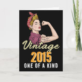 彼女カスタムの女性誕生日カードの誕生日年 カード (正面)