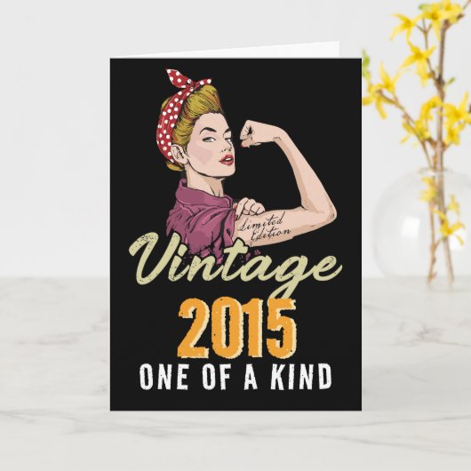 彼女カスタムの女性誕生日カードの誕生日年 カード (黄色い花)