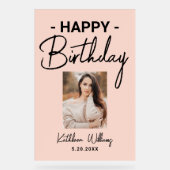 彼女カスタムの誕生日のサインハッピーバースデーデコール アクリルサイン (正面)