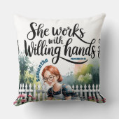 彼女カスタムはキリスト教徒として喜んで働く クッション (裏面)