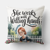 彼女カスタムはキリスト教徒として喜んで働く クッション (正面)
