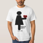 彼女カスタムはyesと頼言った tシャツ (正面)